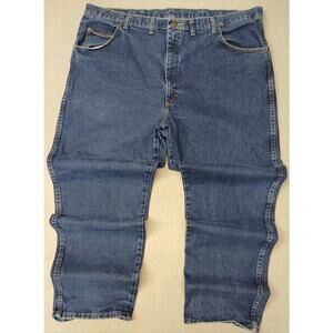 Wrangler (46x32) Rugged Relaxed Straight Blue Denim Jeans